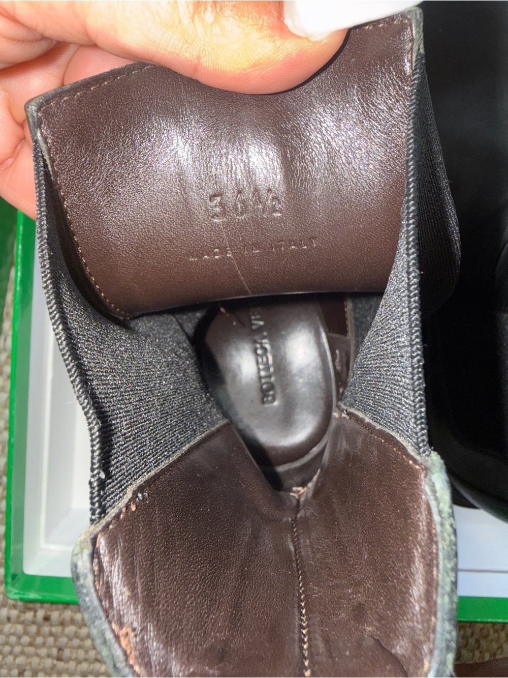 Bottega Veneta Dark Brown Leather Combat Boots